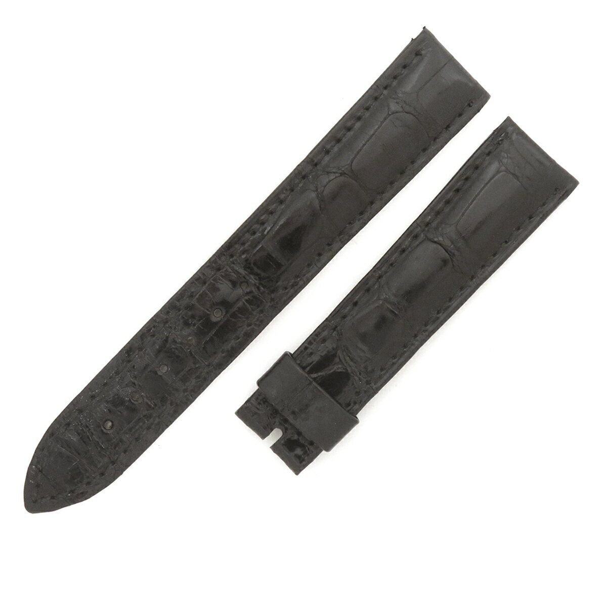 ブレゲ 腕時計パーツ クロコダイル ブラック 未使用 純正 クロコ ベルト バンド 替え 予備 スペア ストラップ 18mm ブラック 黒 中古