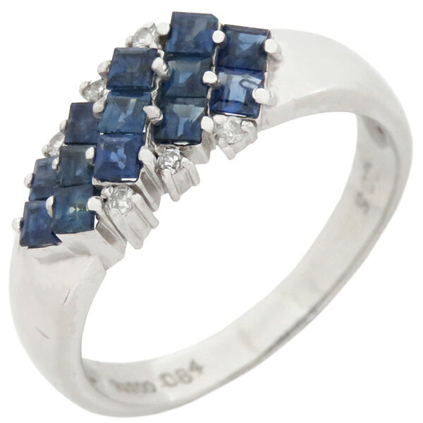 【中古】リング指輪サファイアダイヤ...