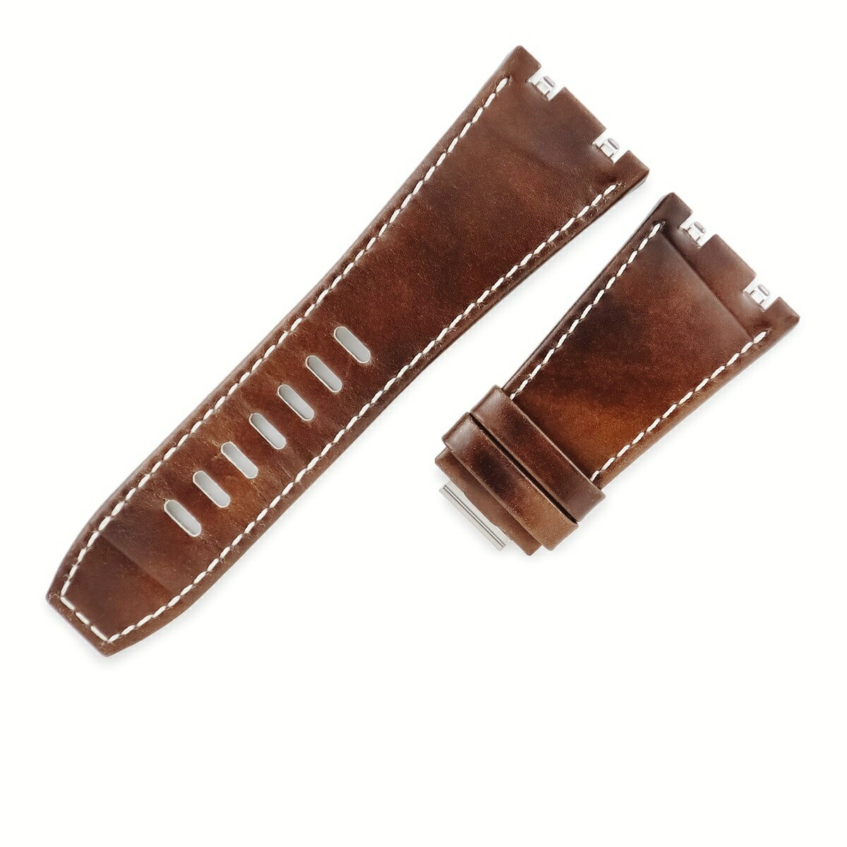 オーデマピゲ 腕時計パーツ ロイヤルオーク用 レザーバンド カーフ ブラウン 未使用 純正 替え 新型 ベルト ストラップ カーフ 30mm ブラウン 茶 中古