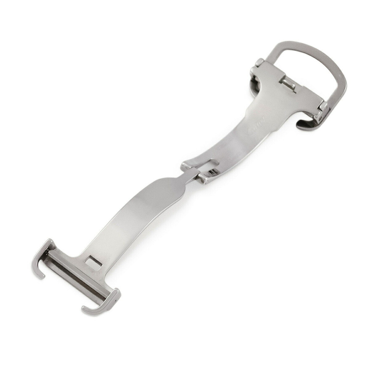 カルティエ 腕時計パーツ ステンレススチール シルバー 純正 17mm幅対応 フォールディング バックル パーツ 替え 交換 予備 SS ステンレススチール シルバー 銀 中古