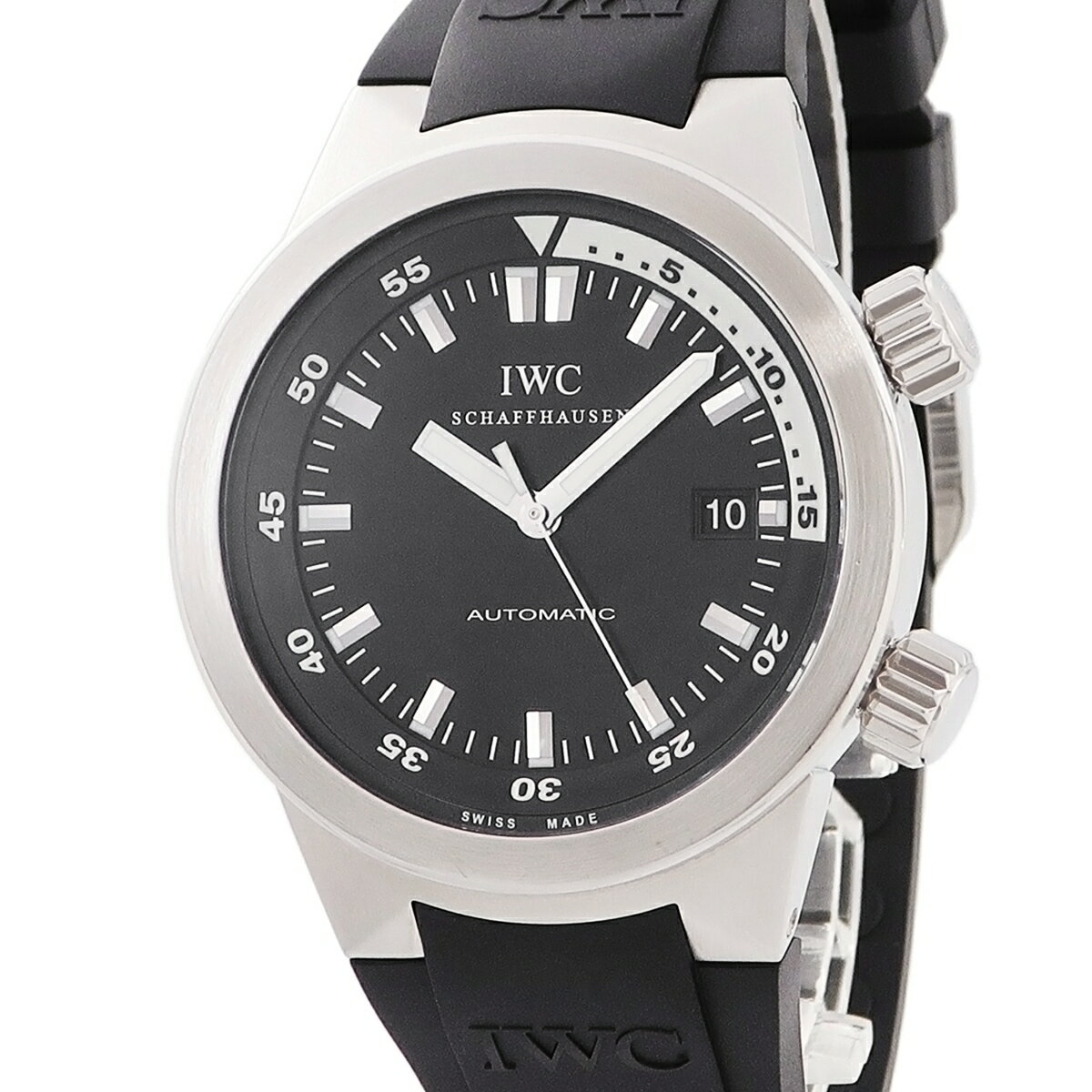 IWC アクアタイマー IW354807 ブラック 逆回転防止付きインナーベゼル 自動巻き