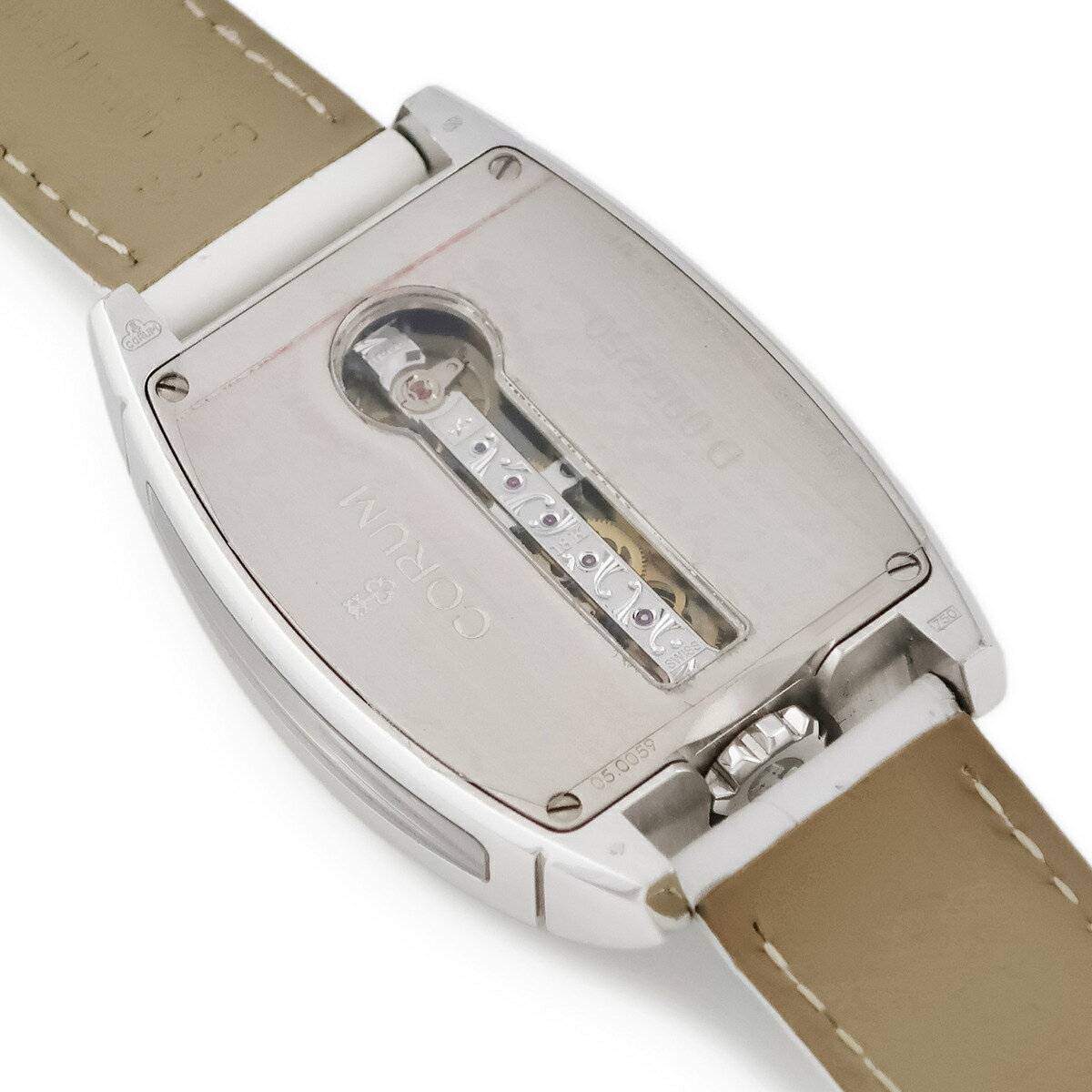 コルム ゴールデンブリッジ 113.151.69/0001 FN01 新品同様 K18WG無垢 純正ダイヤ 6時位置リューズ 手巻き