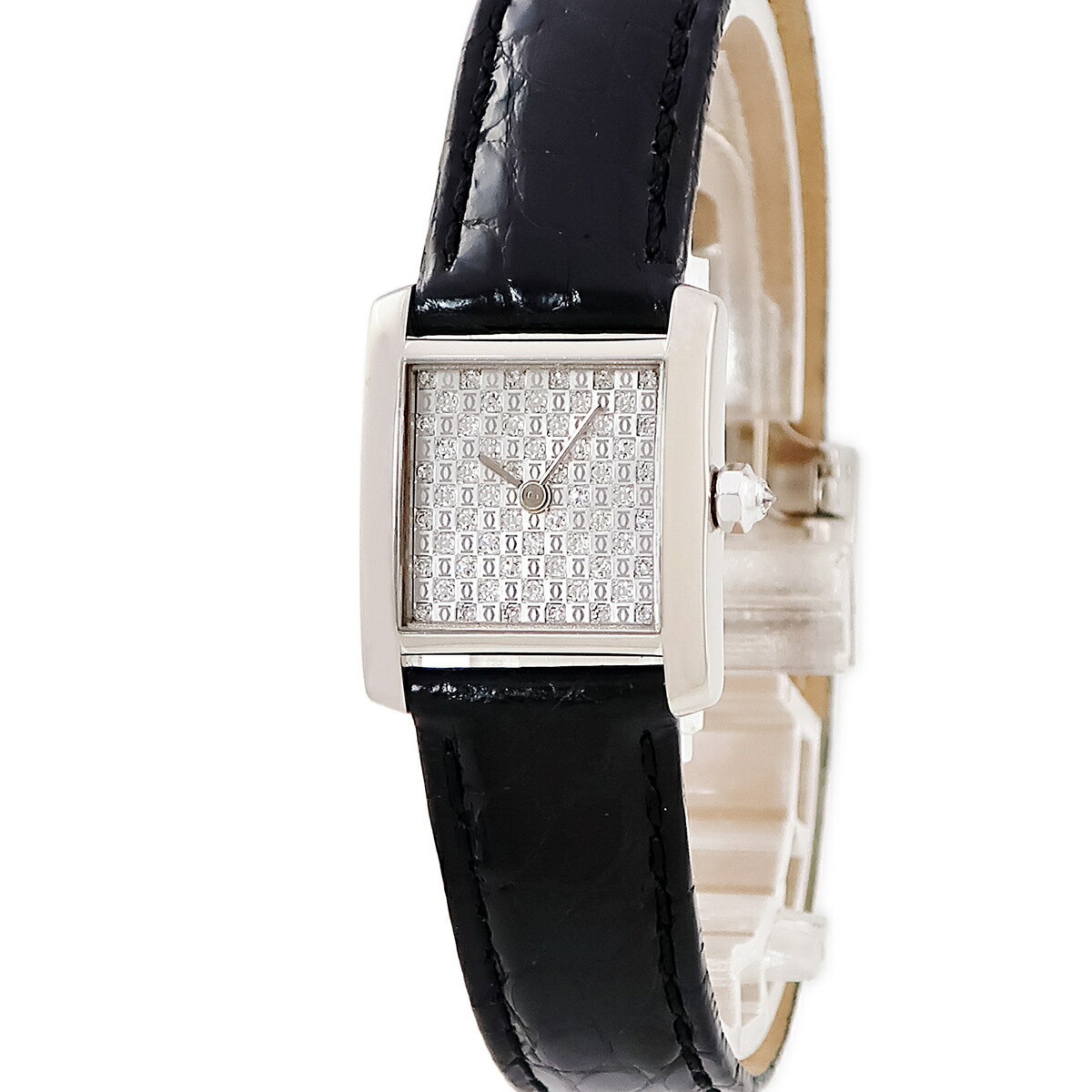 【楽天スーパーSALE】カルティエ タンクフランセーズ SM 2517 WE102631 K18WG無垢 純正ダイヤ ダブルC クォーツ クオーツ