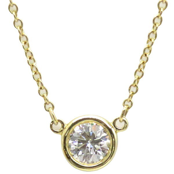 ティファニー ネックレス バイザヤード シングルダイヤモンド ペンダント K18YG ゴールド 750YG T&Co. 1石 エルサペレッティ 中古のサムネイル