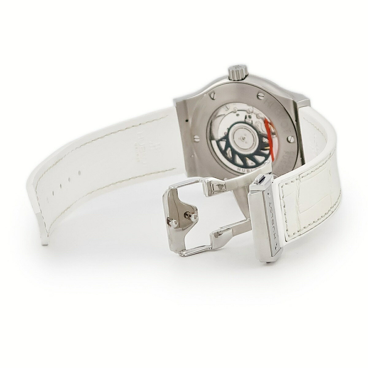 ウブロ クラシック フュージョン チタニウム ホワイトダイヤモンド 542.NE.2010.LR.1204 純正ダイヤ 自動巻き