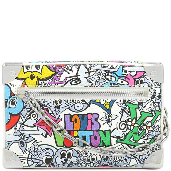 ルイヴィトン ショルダーバッグ ミニ ソフトトランク ホワイト 白 マルチカラー M82008 中古