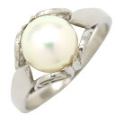 TASAKI リング 指輪 パールリング Pt900 シルバー 真珠 中古|詳細画像