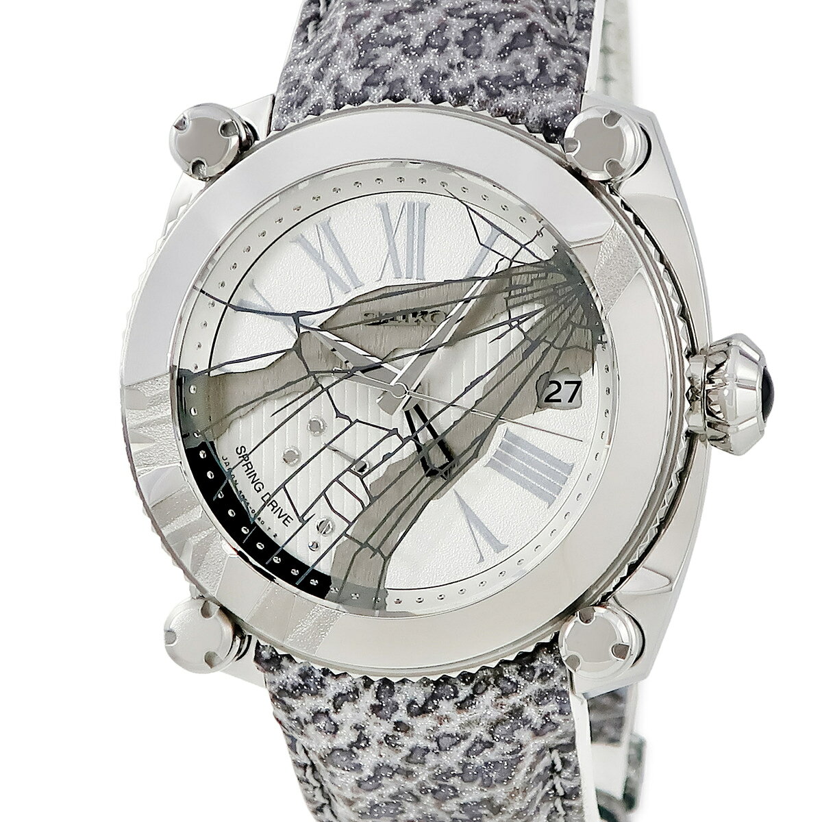 セイコー ガランテ ダズル スプリングドライブ SBLA101 5R66-0BH0 傷デザイン パワーリザーブ 自動巻き