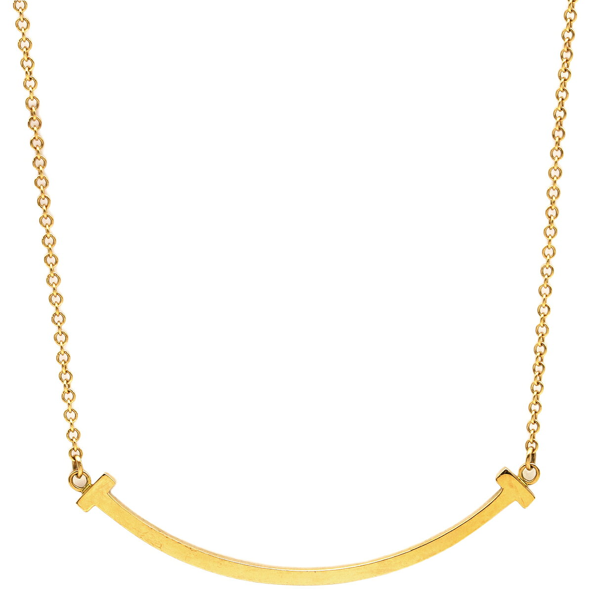 ティファニー ネックレス Tスマイル ペンダント スモール K18YG ゴールド K18YG Au750 Tiffany T smile 60011679 中古のサムネイル