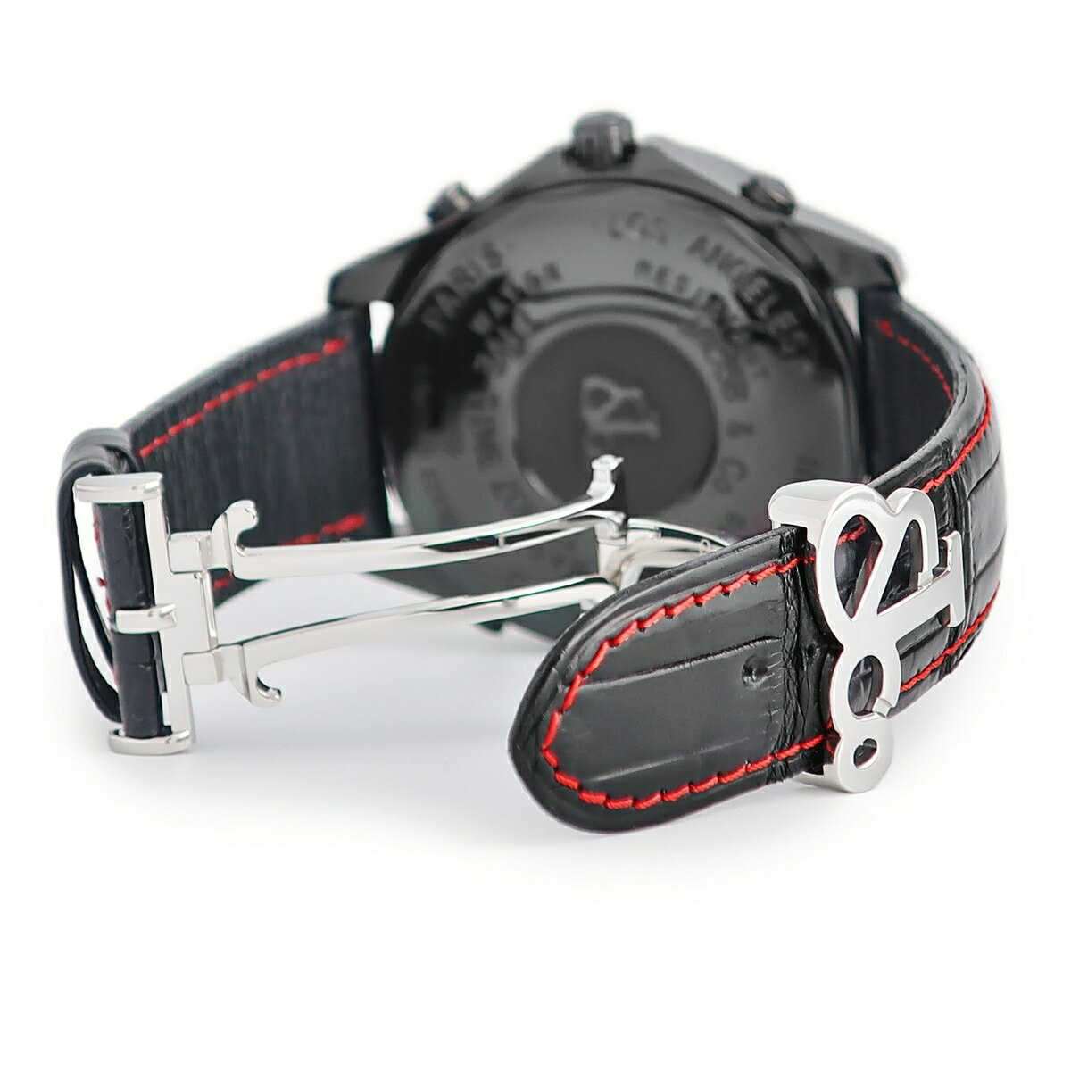 ジェイコブ 5タイムゾーン スカル リミテッド JC-SKULL9D 純正ダイヤ 骸骨 ドクロ GMT 限定 クオーツ