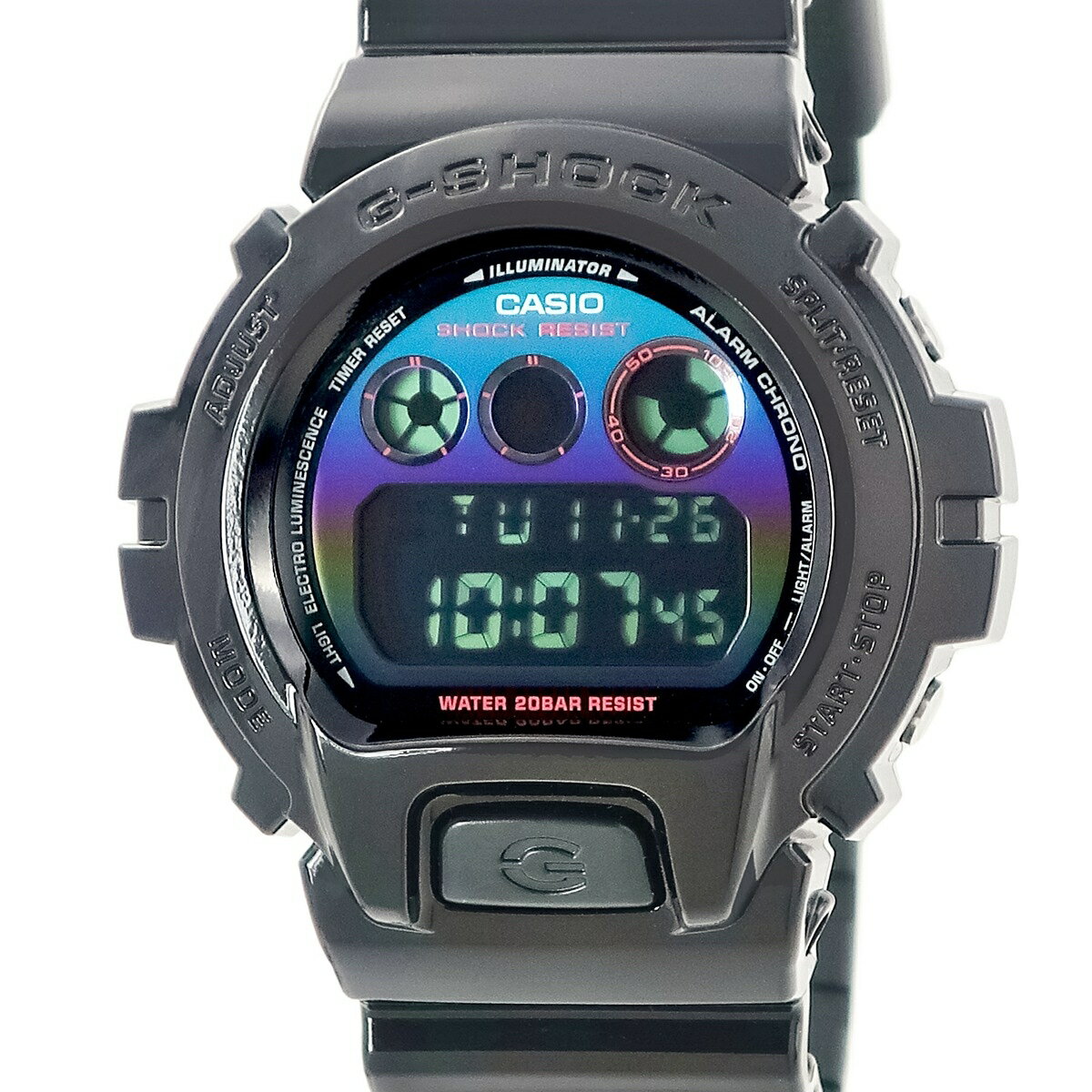 カシオ G-SHOCK ヴァーチャルレインボー Gamer’s RGBシリーズ DW-6900RGB-1ER 未使用 レインボー クオーツ