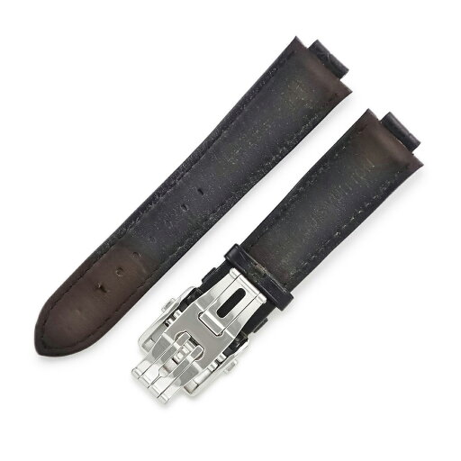 ルイヴィトン 腕時計パーツ 純正 タンブール用 クロコバンド クロコダイル ブラウン 替え ベルト 純正SS製バックル付き 21mm ブラウン 茶 マット 中古