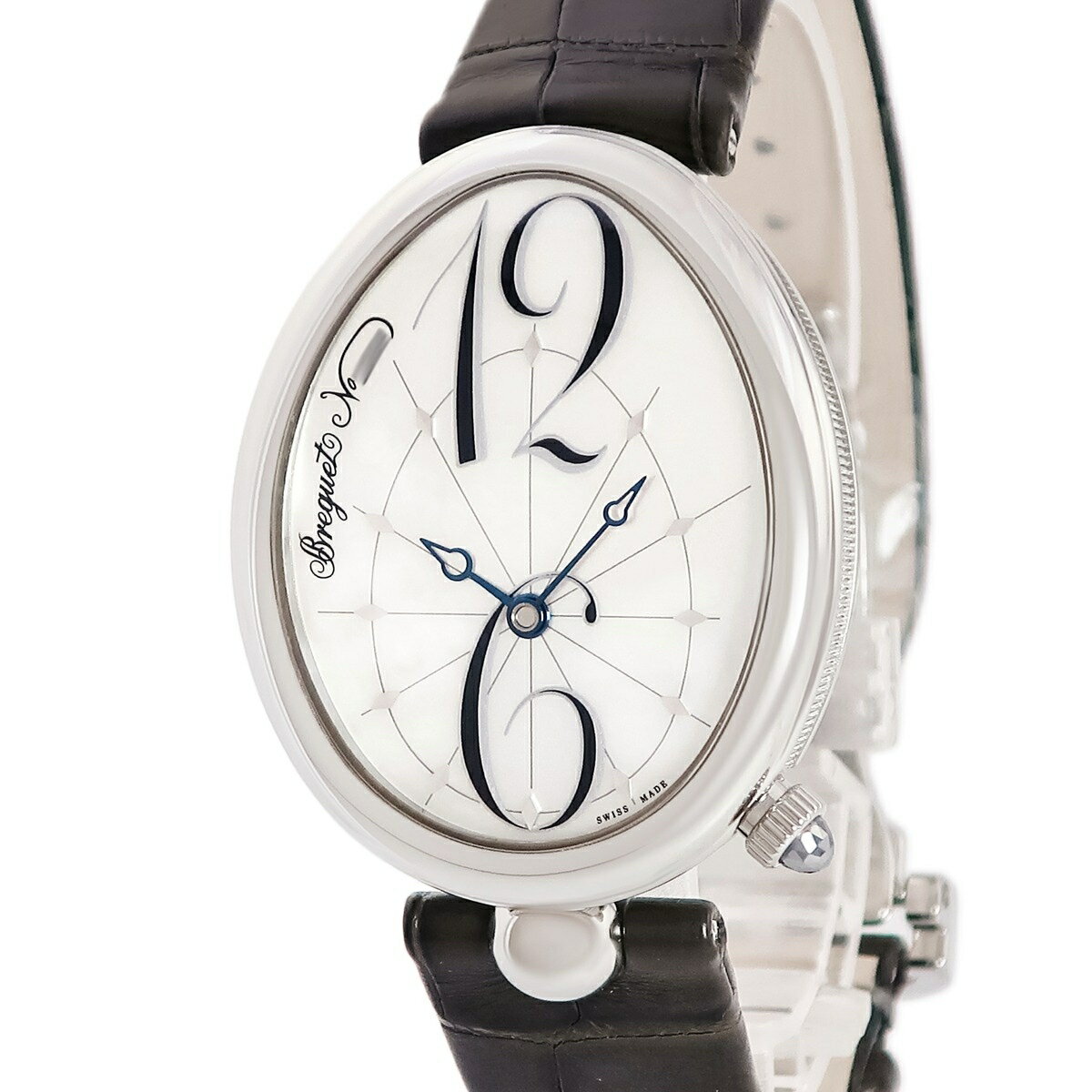 ブレゲ クイーン オブ ネイプルズ 8967ST/58/986 シェル 卵型 ビッグアラビア 青針 自動巻き