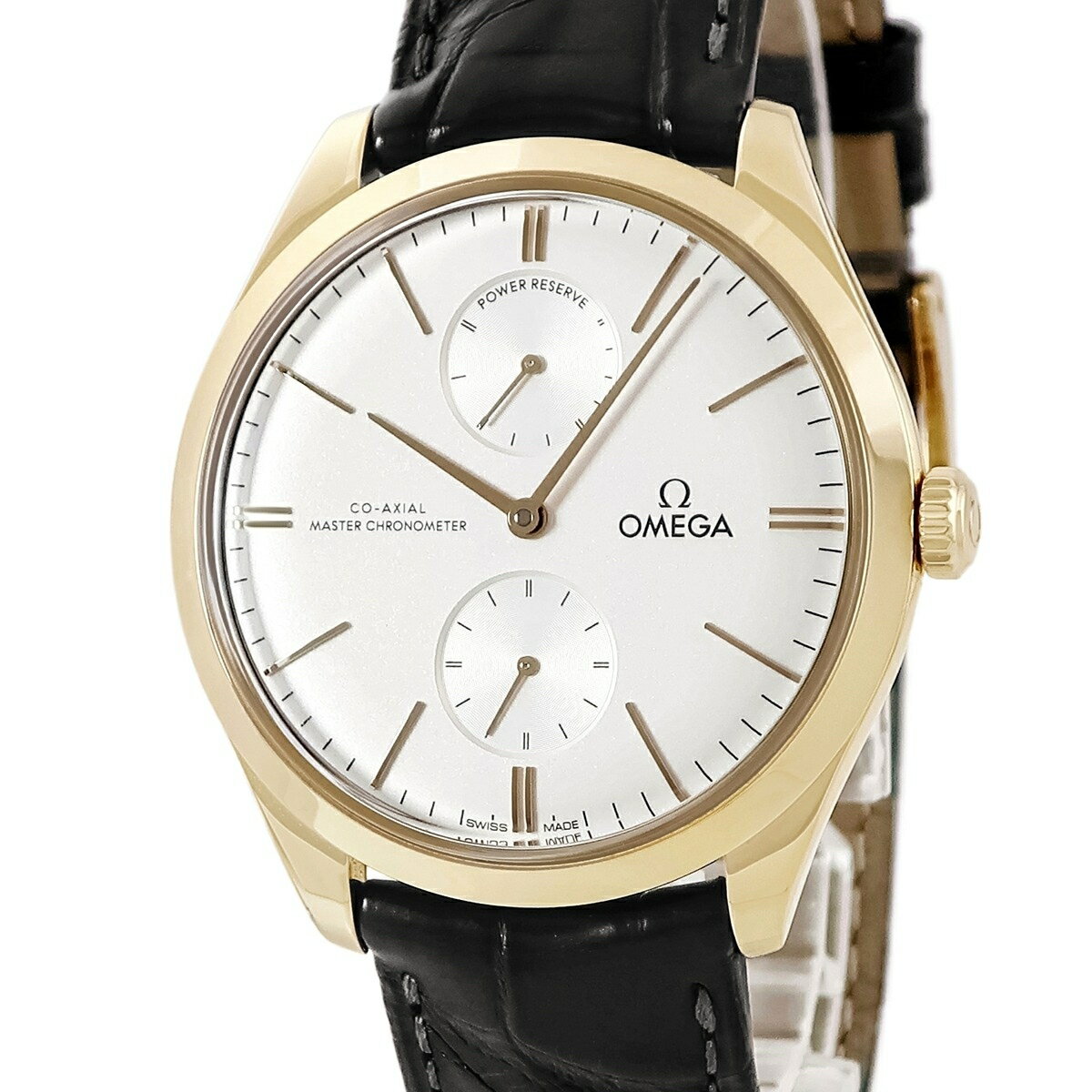 オメガ デ ヴィル トレゾア 435.53.40.22.02.001 K18YG無垢 シルバー バー パワーリザーブ 手巻き