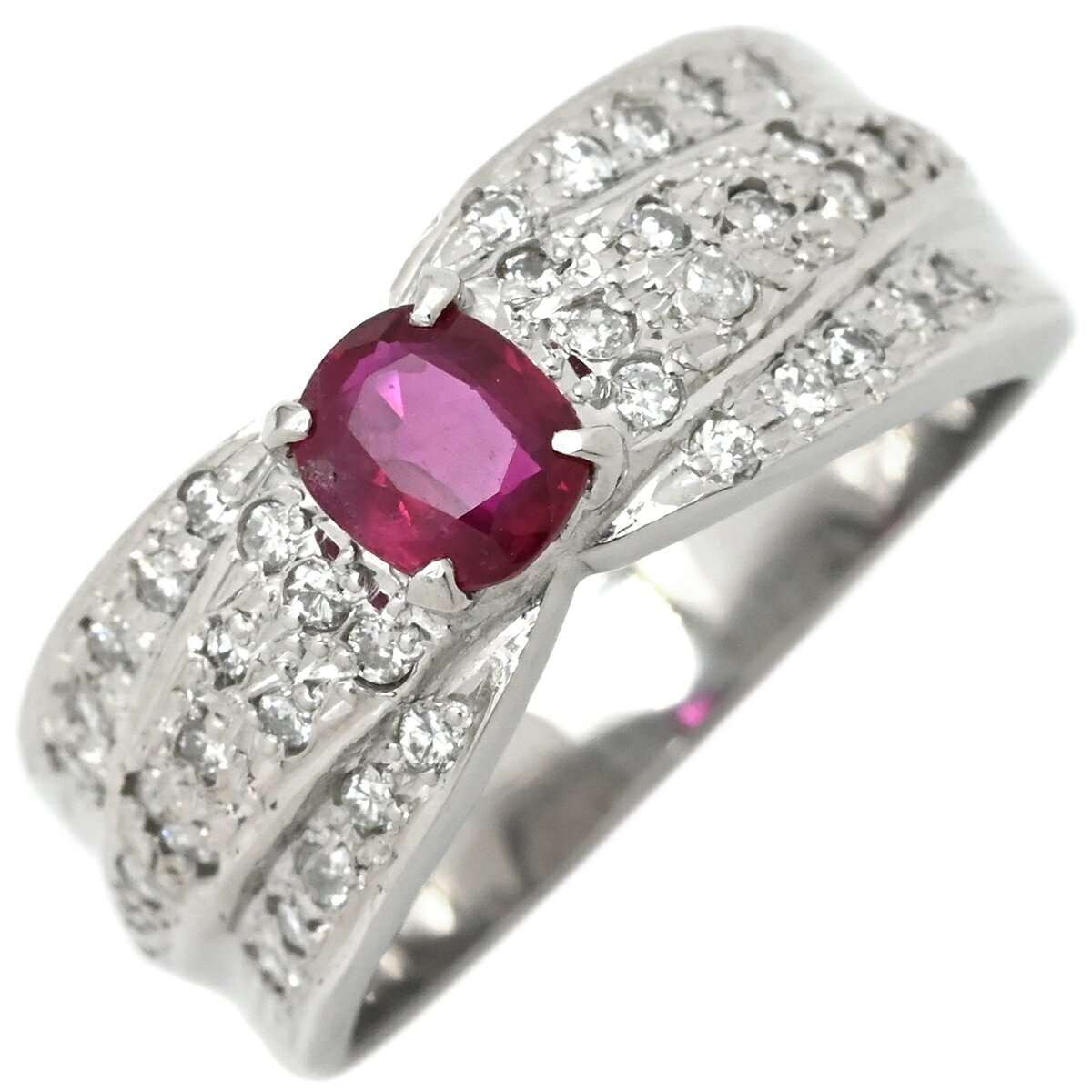 【中古】リング指輪ルビーダイヤリン...