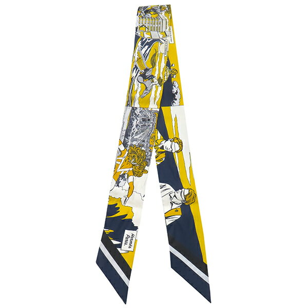 エルメス スカーフ ツイリー シルク マルチカラー 【WOW/アメコミ風】 中古