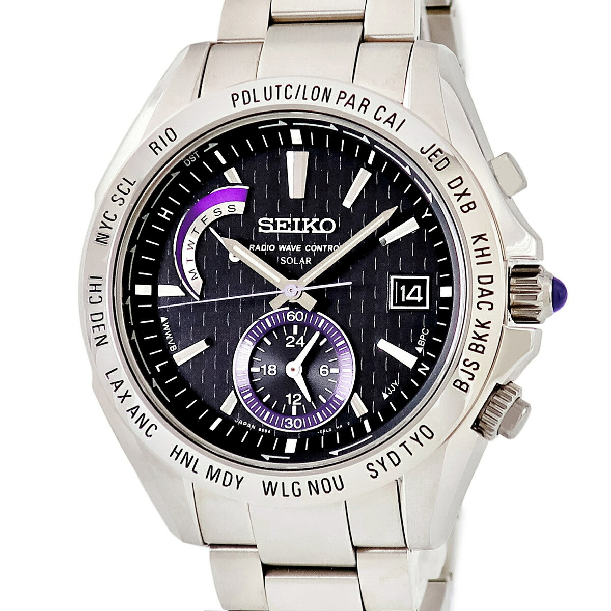 セイコー ブライツ ソーラー電波 ワールドタイム SAGA117 8B...(2)