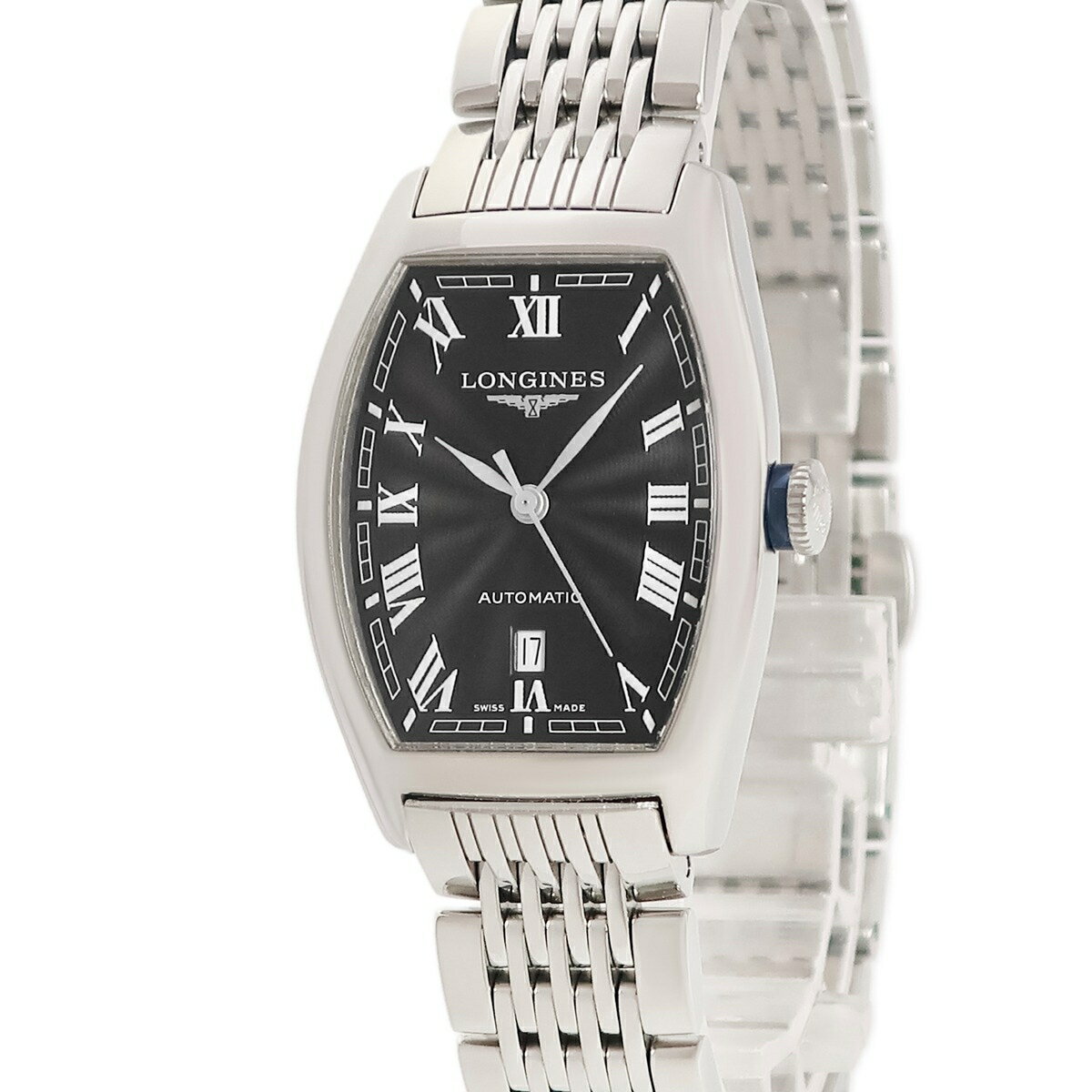 ロンジン エヴィデンツァ L2.142.4 デイト ギョウシェ トノー ブラック 黒 自動巻き