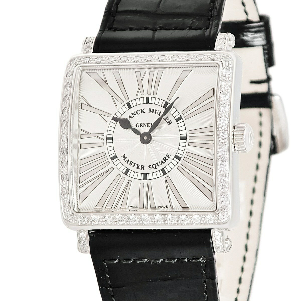 フランクミュラー マスタースクエア 6002M QZ REL R D 1R 純正ダイヤ スクエア シルバー クオーツ