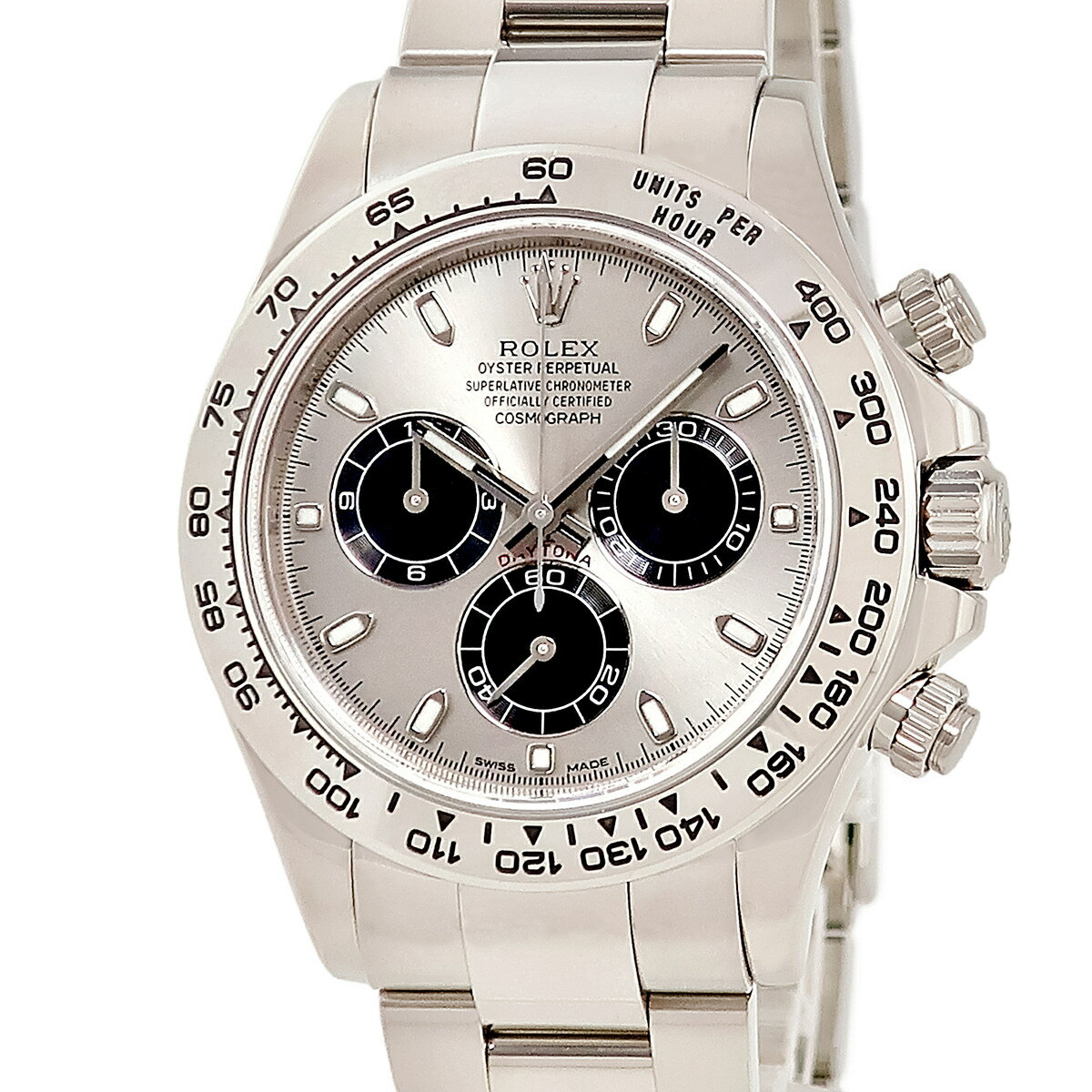 ロレックス コスモグラフ デイトナ 116509 W番 K18WG無垢 シルバー ブラック クロ...
