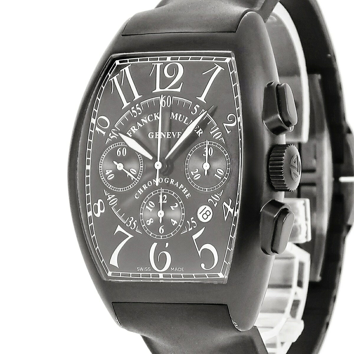 フランクミュラー トノウカーベックス クロノグラフ 8880 CC AT NR ブラック PVD デイト 自動巻き