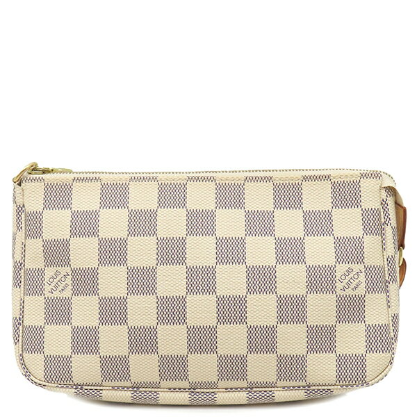 ルイヴィトン アクセサリーポーチ ミニ ポシェット アクセソワール ダミエアズールキャンバス ホワイト..