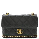 シャネル CHANEL ショルダーバッグ マトラッセ チェーンライン/キャビアスキン ブラック 【中古】