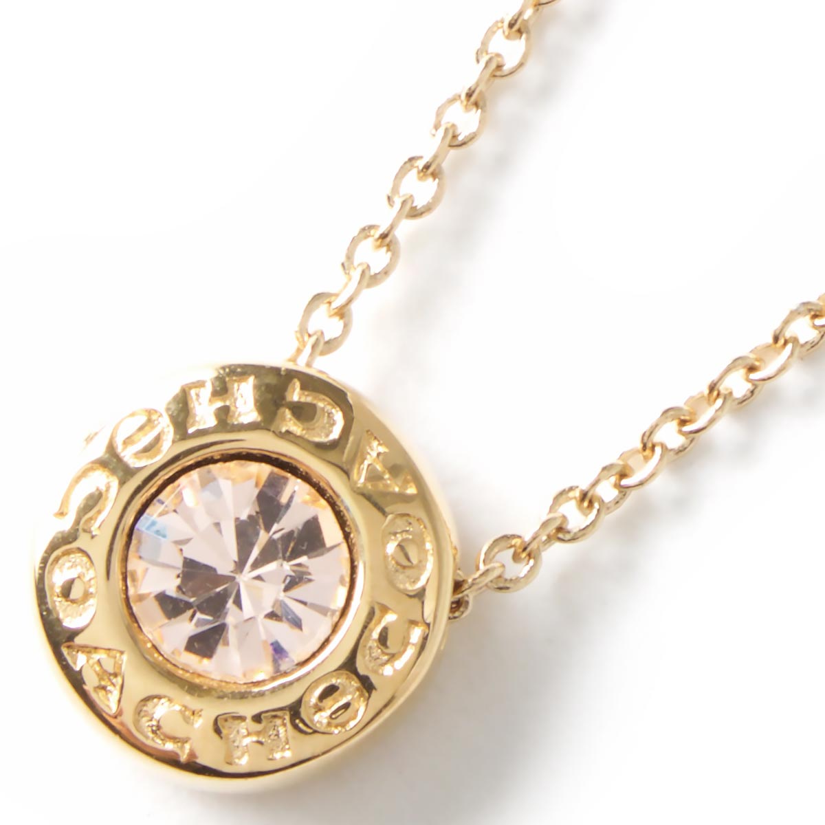 コーチ ネックレス アクセサリー レディース オープン サークル ストーン ゴールド&ピンク F54514 GLD COACH