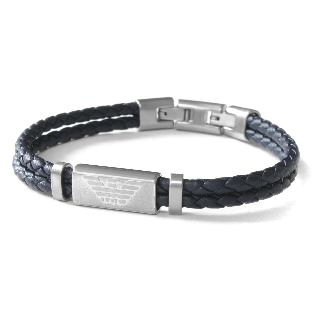 エンポリオアルマーニ ブレスレット アクセサリー メンズ イーグル ネイビー&シルバー EGS2995040 EMPO..