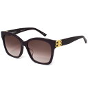 バレンシアガ サングラス メンズ レディース ウェリントン UVカット バイオレット&レッドグラデーション BB0102SA 006 BALENCIAGA