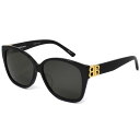 バレンシアガ サングラス メンズ レディース バタフライ UVカット ブラック&グレー BB0135SA 001 BALENCIAGA