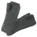ジョンストンズ リストウォーマー/ハンドウォーマー レディース HAE2681 リブ ニット ミッドグレー HAE02681 HA4181 JOHNSTONS