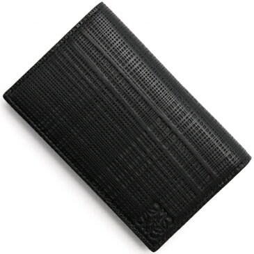 ロエベ カードケース メンズ レディース リネン 【LINEN】 ENGRAVED ブラック 101 88 1100 L56 LOEWE