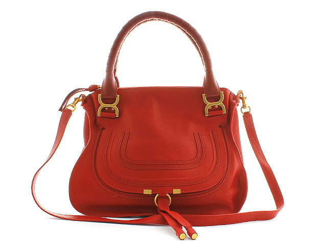 クロエ CHLOE マーシー カーフレザー ハンドバッグ レッド【HOLLY BERRY】 3S086016151M 【レディース】