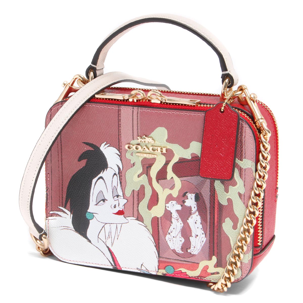 コーチ ショルダーバッグ/クロスボディ バッグ中古 レディース COACH × DISNEY コラボ 101匹わんちゃん ヴィラン ダルメシアン レッドアップルマルチ CC377 IMP2Z COACH