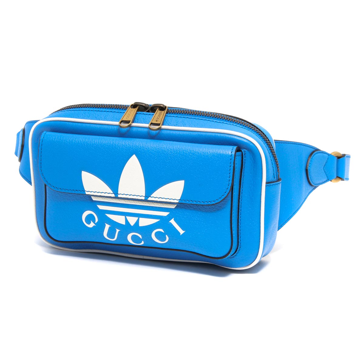 グッチ ベルトバッグ/バムバッグ/ウエストバッグ バッグ中古 メンズ レディース アディダス トレフォイル GUCCI × adidas コラボ ボディバッグ ブルー 722141 AAA8U 4352 GUCCI