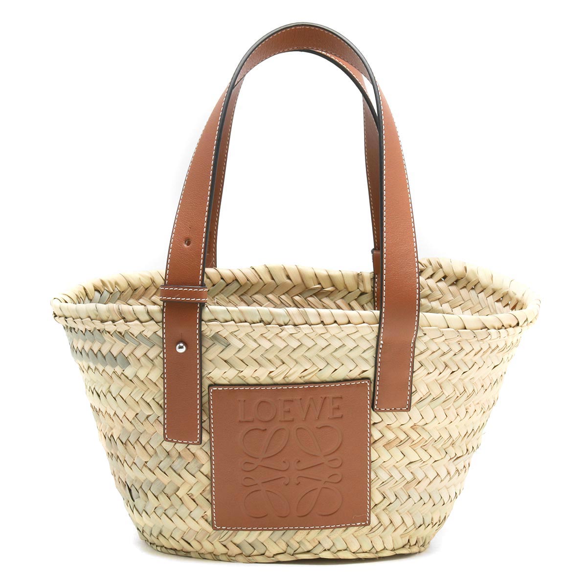 ロエベ バスケットバッグ/ハンドバッグ バッグ レディース バスケット スモール タンブラウン&ナチュラルベージュ 327 S93 02 2435 LOEWEのサムネイル
