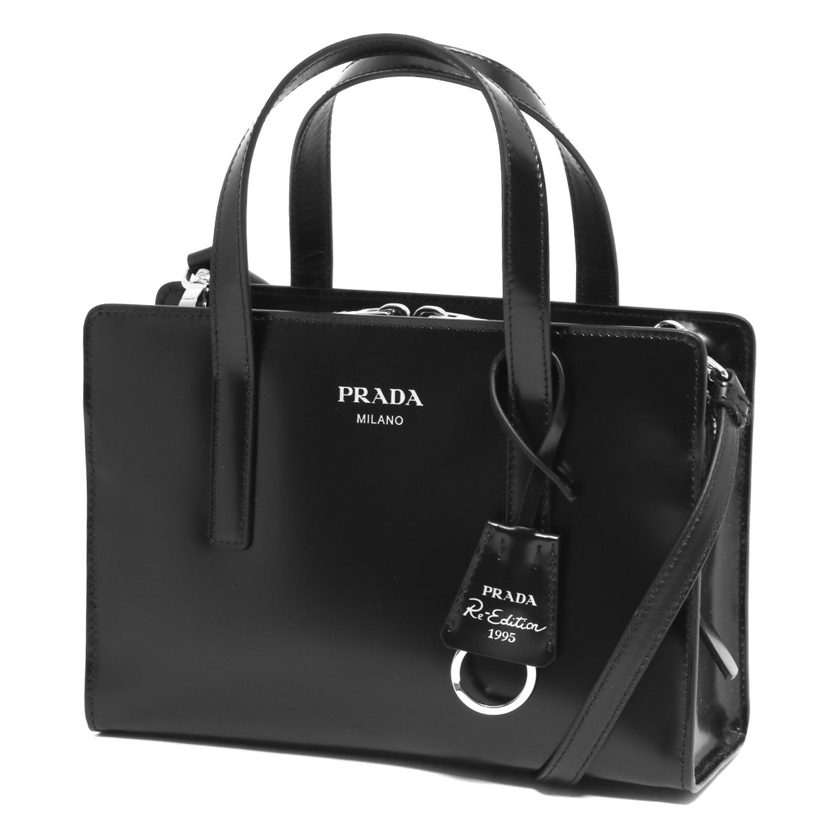 プラダ ハンドバッグ/ショルダーバッグ バッグ レディース スパッツォラート ブラック 1BA357 ZO6 F0002 PRADA