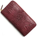 本革 長財布 財布 レディース カイマンワニ ワイン CJN0477A WEMT Leather