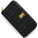 バーバリー 長財布 財布 レディース ローラ キルティングチェック ブラック LS LOLA ZIP WALLET LQC 117394 A1189 8049285 BURBERRY