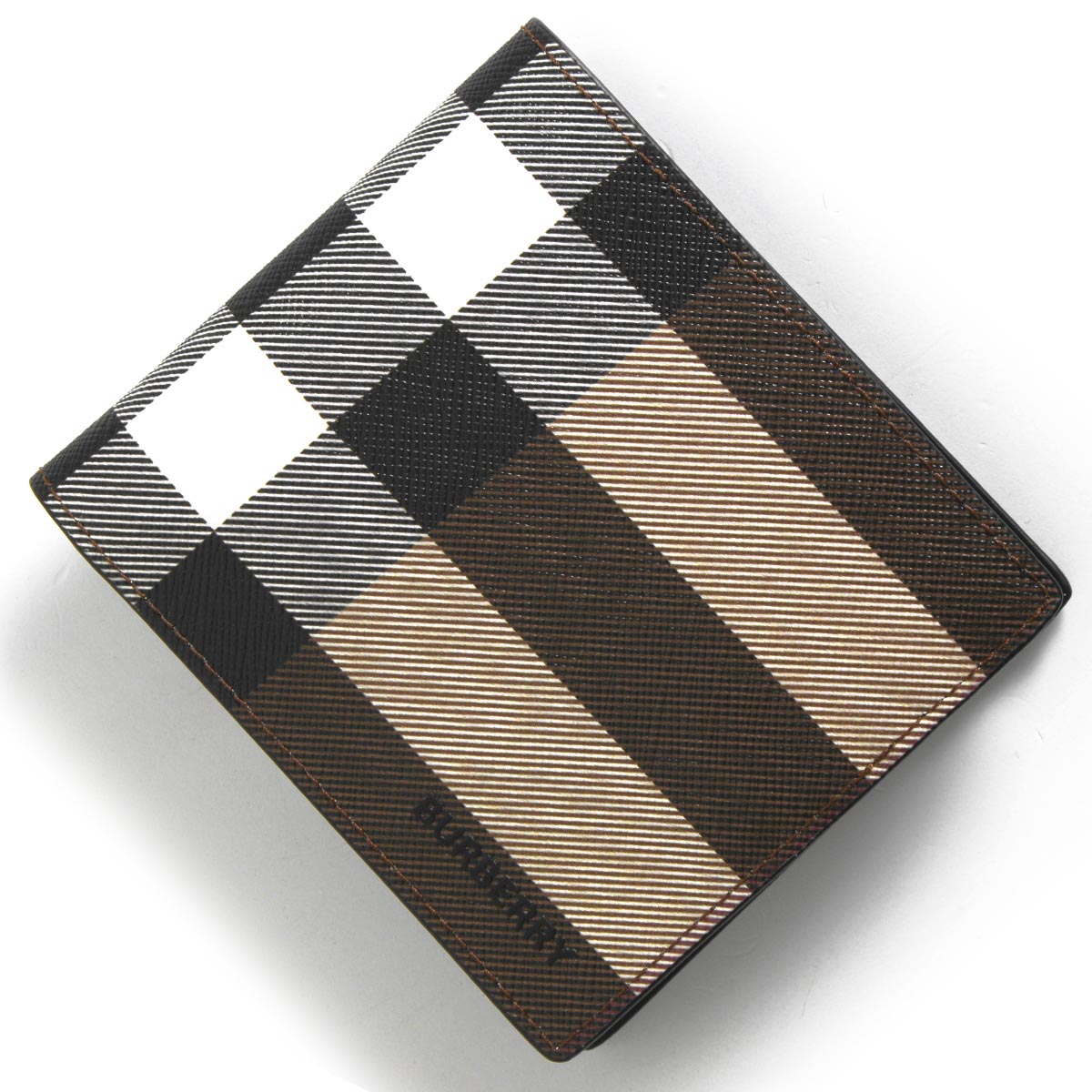 バーバリー 二つ折り財布 財布 メンズ シーシービル コイン ジャイアントチェック ダークバーチブラウン MS CC BILE COINE GC9 116398...