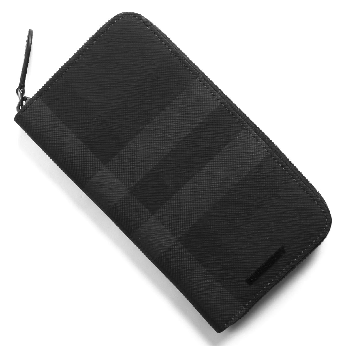 バーバリー 長財布 財布 メンズ レグジグ チャコールチェック ラウンドファスナー チャコールグレーブラック MS LG ZIG BRT 141900 A120...