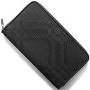 バーバリー 長財布 財布 メンズ チェックジャガード ブラック MS ZIP WALLET LG NJ2 153058 A1189 8080725 BURBER...