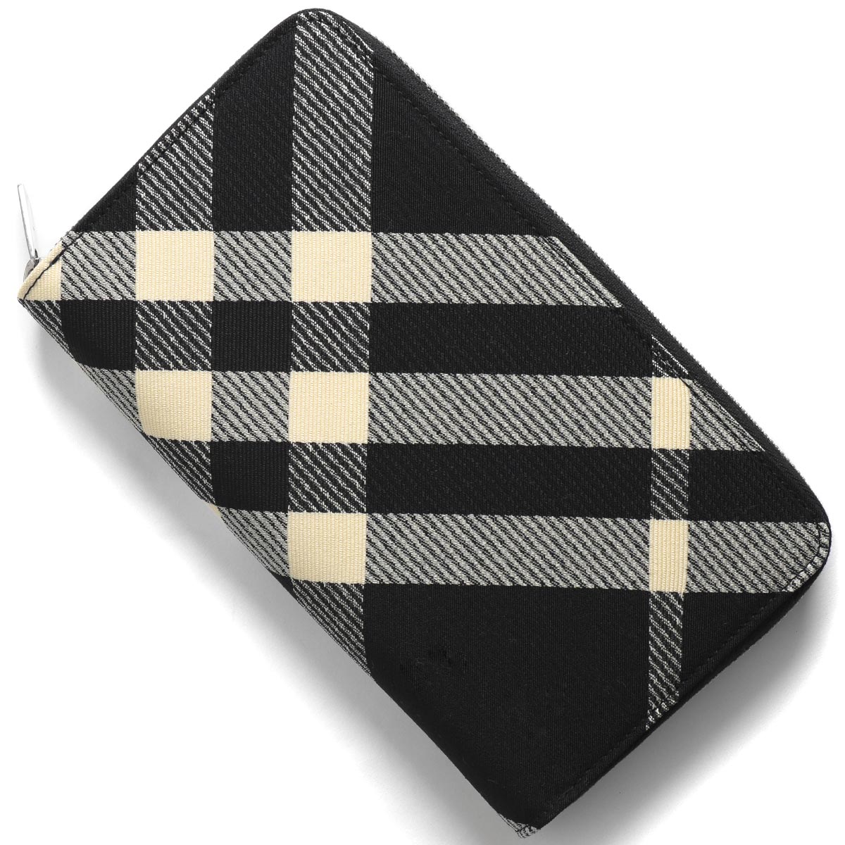 バーバリー 長財布 財布 メンズ トラベルウォレット チェック ラージ ラウンドファスナー ブラック&キャリコマルチカラー MS ZIP WALLET LG C...