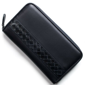 ボッテガヴェネタ (ボッテガ・ヴェネタ) 財布 BOTTEGA VENETA 長財布 イントレチャート INTRECCIATO トルマリンネイビー 114076 V1EEI 4014 2018年春夏新作 メンズ