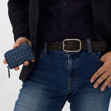 ボッテガヴェネタ (ボッテガ・ヴェネタ) 財布 BOTTEGA VENETA コインケース【小銭入れ】 イントレチャート INTRECCIATO デニムブルー 114075 V0041 4037 メンズ