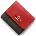 コーチ 三つ折り財布 財布 レディース シグネチャー スモール ブラウン&レッド CE930 IMRVQ COACH