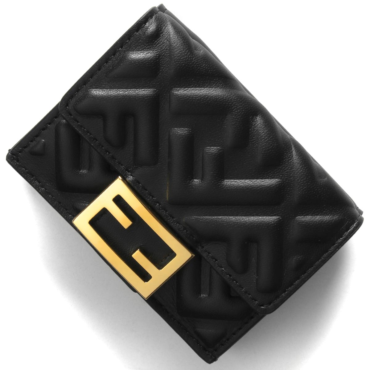 【大決算セール】フェンディ 三つ折り財布/ミニ財布 財布 レディース バゲット ズッカ ブラック&オーロソフト 8M0395 AAJD F0KUR FENDIのサムネイル