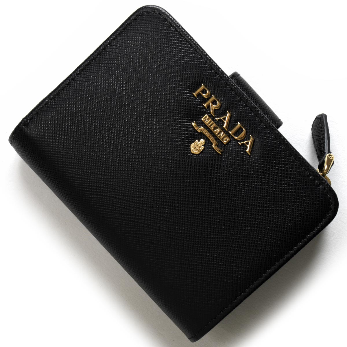プラダ 財布（レディース） プラダ 二つ折り財布 財布 レディース サフィアーノ メタル ブラック 1ML018 QWA F0002 PRADA