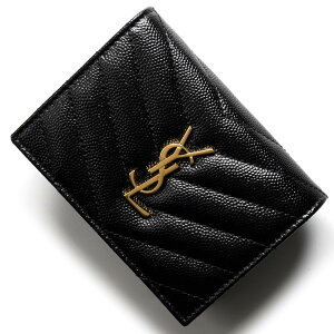 サンローランパリ イヴサンローラン 二つ折り財布 財布 レディース モノグラム YSL ブラック 530841 BOWA1 1000 SAINT LAURENT PARIS